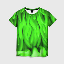 Футболка женская Зеленая абстрактная текстура, цвет: 3D-принт