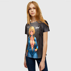 Футболка женская Fallout anime girl, цвет: 3D-принт — фото 2