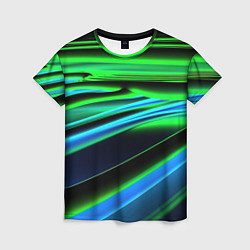 Футболка женская Green black abstract, цвет: 3D-принт