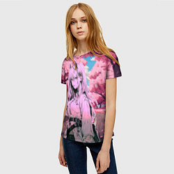 Футболка женская Пауэр - Человек бензопила, цвет: 3D-принт — фото 2