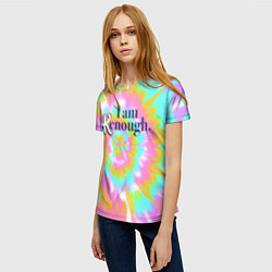 Футболка женская I am Kenough - retro tie-dye, цвет: 3D-принт — фото 2