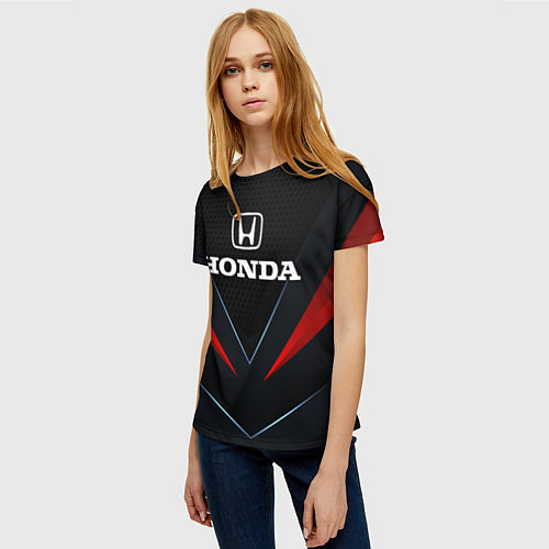 Женская футболка Honda - технологии / 3D-принт – фото 3