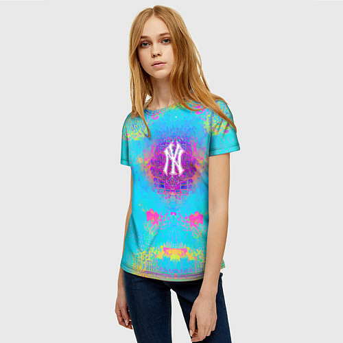 Женская футболка New York Yankees - baseball team - logo / 3D-принт – фото 3