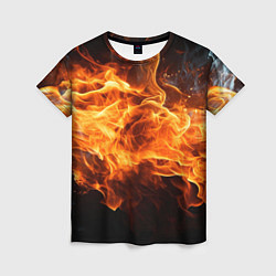 Футболка женская Black fire style, цвет: 3D-принт