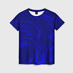 Футболка женская Имитация синий шёлк, цвет: 3D-принт