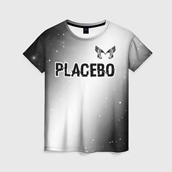 Футболка женская Placebo glitch на светлом фоне: символ сверху, цвет: 3D-принт