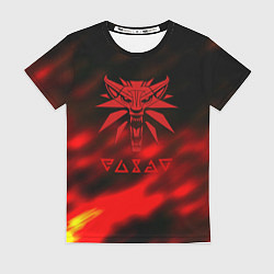 Футболка женская Геральт ведьмак медальон, цвет: 3D-принт