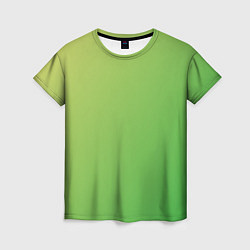 Футболка женская Градиент - зеленый лайм, цвет: 3D-принт