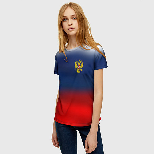 Женская футболка Символика России герб / 3D-принт – фото 3