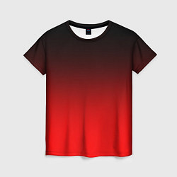 Футболка женская Градиент: от черного до ярко-красного, цвет: 3D-принт