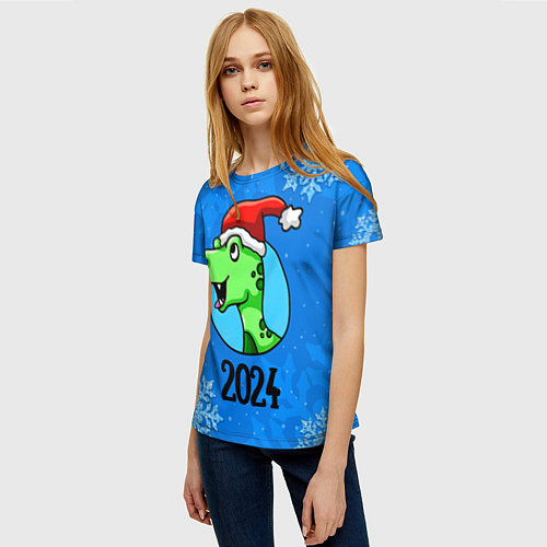 Женская футболка Год зеленого дракона / 3D-принт – фото 3