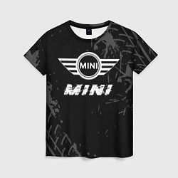 Футболка женская Mini speed на темном фоне со следами шин, цвет: 3D-принт