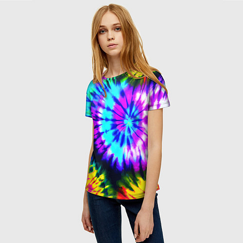 Женская футболка Abstraction colorful composition / 3D-принт – фото 3