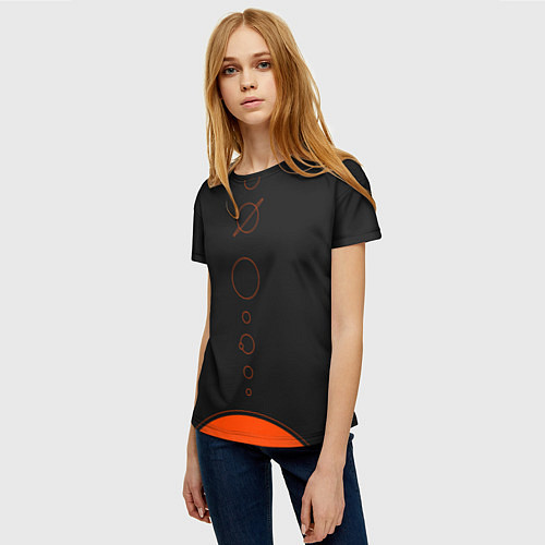 Женская футболка Solar system - abstract / 3D-принт – фото 3