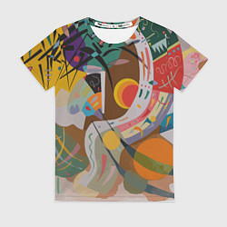 Женская футболка Искусство Кандинского - Доминирующая кривая