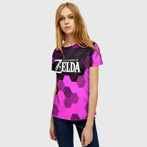 Женская футболка Zelda pro gaming посередине / 3D-принт – фото 3