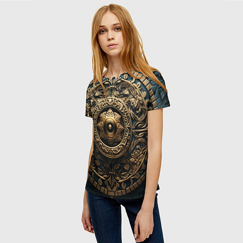 Женская футболка Орнамент в кельтском стиле / 3D-принт – фото 3