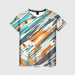 Футболка женская Абстракция разноцветная, цвет: 3D-принт