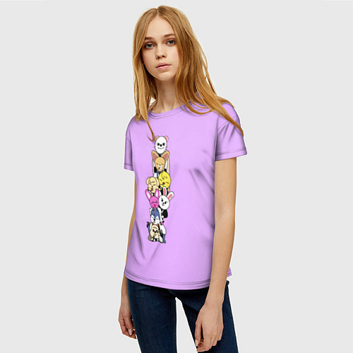 Женская футболка Skzoo друг за другом / 3D-принт – фото 3