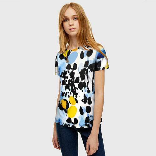 Женская футболка Красочный абстрактный паттерн - поп-арт / 3D-принт – фото 3