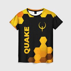 Футболка женская Quake - gold gradient вертикально, цвет: 3D-принт