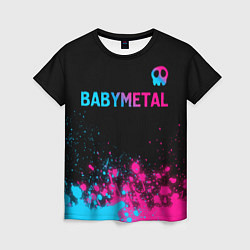 Футболка женская Babymetal - neon gradient посередине, цвет: 3D-принт