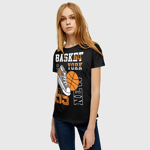 Женская футболка Basketball New York / 3D-принт – фото 3