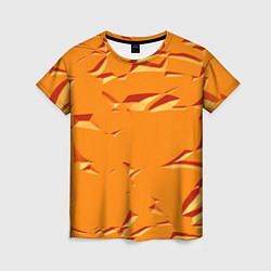 Футболка женская Оранжевый мотив, цвет: 3D-принт