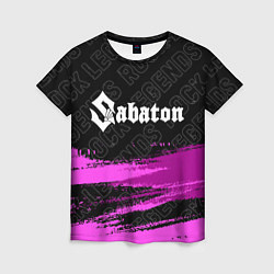 Футболка женская Sabaton rock legends посередине, цвет: 3D-принт