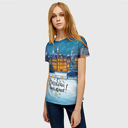 Футболка женская Загадай желание на новый год, цвет: 3D-принт — фото 2