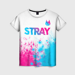 Футболка женская Stray neon gradient style посередине, цвет: 3D-принт