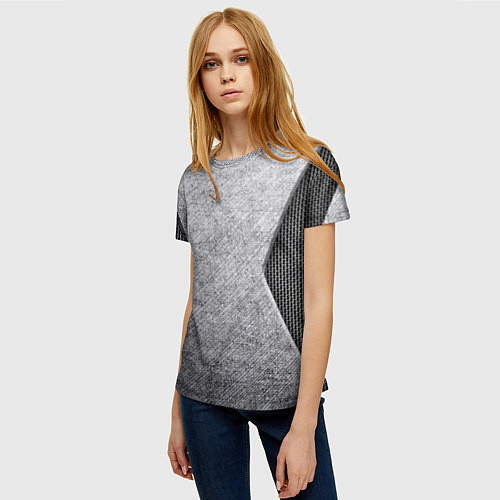 Женская футболка Стальная болванка / 3D-принт – фото 3