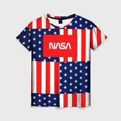 Футболка женская NASA usa space logo, цвет: 3D-принт
