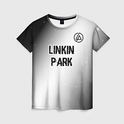 Футболка женская Linkin Park glitch на светлом фоне посередине, цвет: 3D-принт
