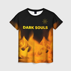 Футболка женская Dark Souls - gold gradient посередине, цвет: 3D-принт