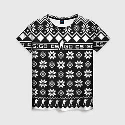 Футболка женская CS GO christmas sweater, цвет: 3D-принт