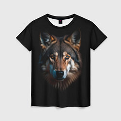 Футболка женская Серый хищник волк, цвет: 3D-принт