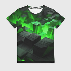 Футболка женская Глубина зеленых плоскостей, цвет: 3D-принт