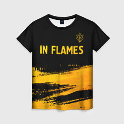 Футболка женская In Flames - gold gradient посередине, цвет: 3D-принт