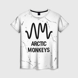 Футболка женская Arctic Monkeys glitch на светлом фоне, цвет: 3D-принт