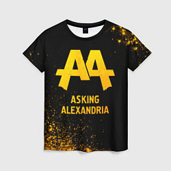Футболка женская Asking Alexandria - gold gradient, цвет: 3D-принт