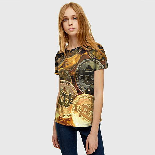 Женская футболка Золото цифровой эры / 3D-принт – фото 3