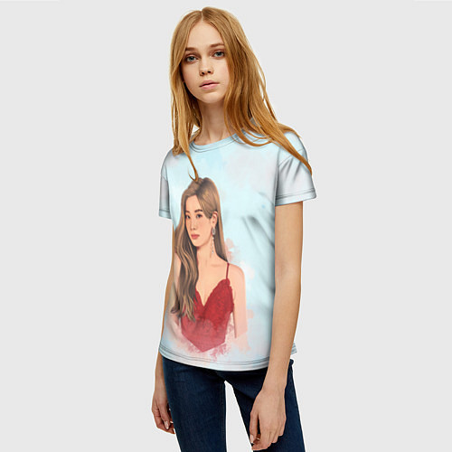Женская футболка Дахён Твайс / 3D-принт – фото 3