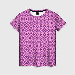 Футболка женская Фиолетовый орнамент, цвет: 3D-принт