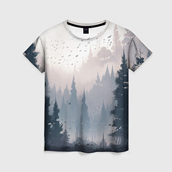 Женская футболка Anime forest