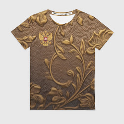 Футболка женская Золотой герб России, цвет: 3D-принт