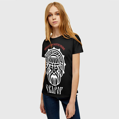 Женская футболка Славянский сварог / 3D-принт – фото 3