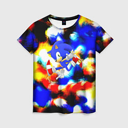 Футболка женская Sonic colors, цвет: 3D-принт