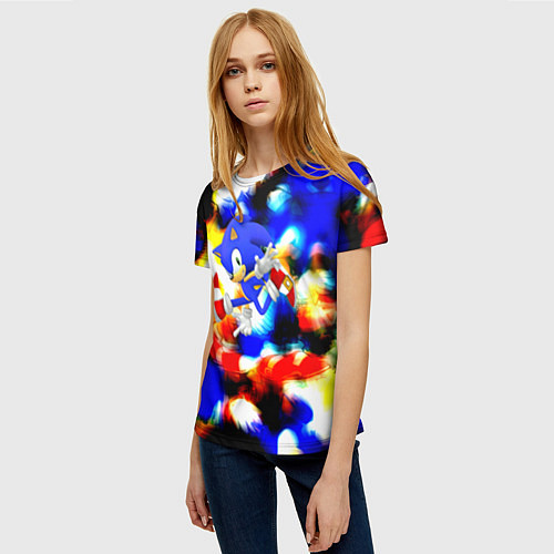 Женская футболка Sonic colors / 3D-принт – фото 3