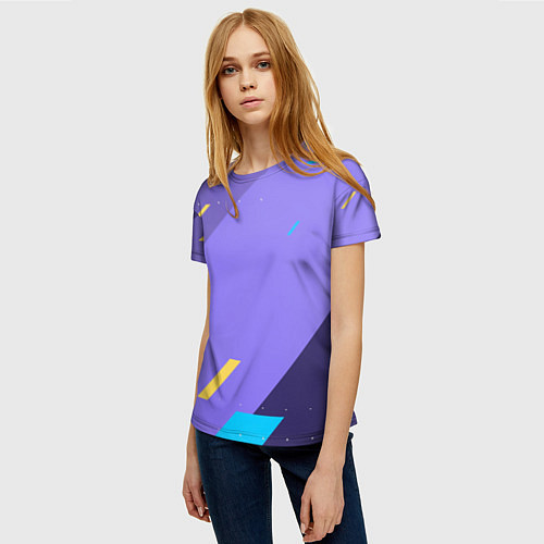 Женская футболка Фрагмент склон / 3D-принт – фото 3